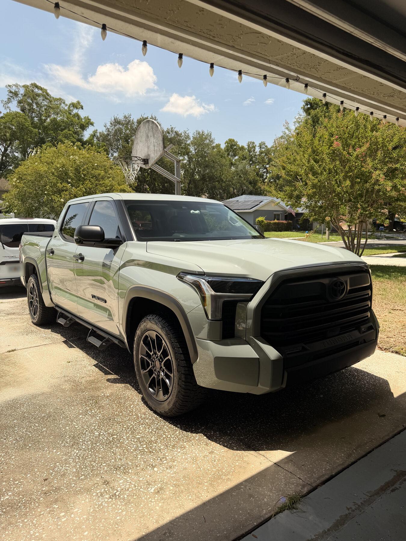 Toyota Tundra in Lunar Rock, finished after an inside and out full detail on the owner’s driveway in the Tampa Bay area